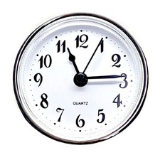 61mm Quartz Replacement Silver Bezel Clock Inserts Arabic Numerals 57-59mm Hole