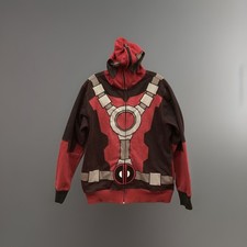 Marvel Mad Engine deadpool hoodie Men Size M full zip mask sweatshirt