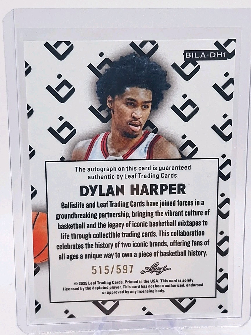 DYLAN HARPER 2024 LEAF BALLISLIFE AUTOGRAPH RUTGERS RC | eBay