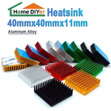 Aluminium Heatsink/Heat Sink/Radiator Cooling Block For CPU LED Power 40 40 11mm