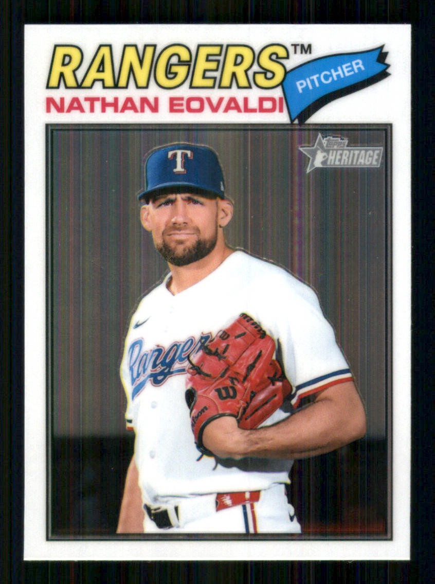 2026 Topps Heritage Chrome #40 Nathan Eovaldi Texas Rangers 7470
