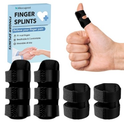 4Pcs Trigger Finger Splint, Thumb Finger Splint,Finger Brace,Broken Fingers Stra