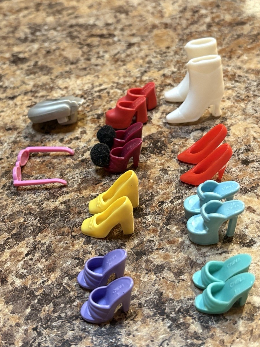 Barbie Lot of Shoes Accessories for Barbie Dolls- Shoes, Pink