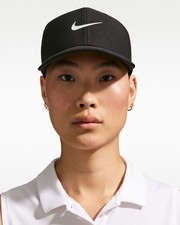 Nike unisex Dri-FIT ADV SwooshFlex Structured cap Hat Black NWT