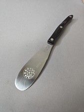 Cutco 1768 KE Spatula Spreader Knife Brown Swirl Handle 5" Serrated Blade USA
