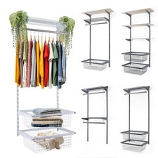 offener Kleiderschrank Bausatz Wandregal Ankleide Zimmer Garderobe Ständer 