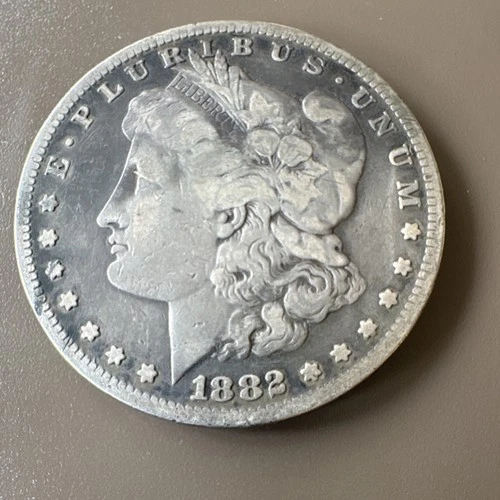 Morgan Silver Dollar $1 Coin 1882 S Circulated 0.9 Fineness Silver
