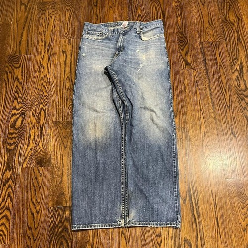 Jeans Roebuck vintage años 2000 holgados pierna ancha desteñidos lavado a la piedra - Imagen 2 de 8