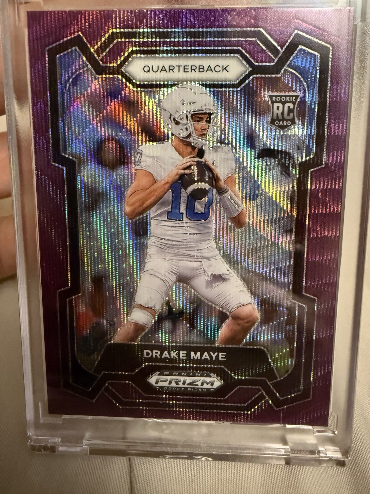 2024 Panini Prizm Draft Picks - Drake Maye #103 Purple Wave Prizm (RC)