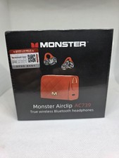 Monster Airclip AC739 True Wireless Bluetooth In-Ear Earbuds w/ Mic Orange