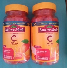 Vitamin C 250mg Adult Gummies - 150 Count Each. 2 Bottles 03/2027