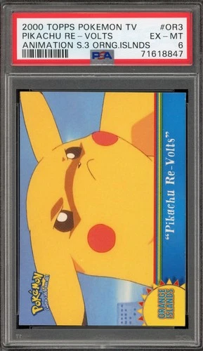 Pokemon Topps Pikachu Re-Volts Animation S. 3 Orange Islands #OR3 PSA 6