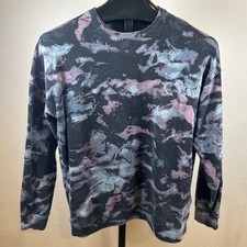 Athleta Balance Printed Pullover Sweatshirt Mauve Charcoal Camo Small S P