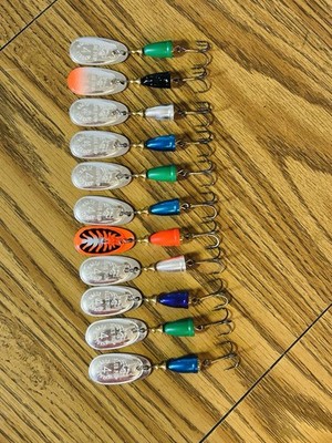 Blue Fox Vibrax Spinner Lure Lot (11) #4 Assorted Colors!