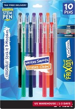 FriXion ColorSticks Erasable Gel Ink, Assorted Colors, Pack of 10