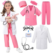 Doctor Costume for Kids - 8Pcs Kids Dress up Set, Toddler Halloween Costumes for