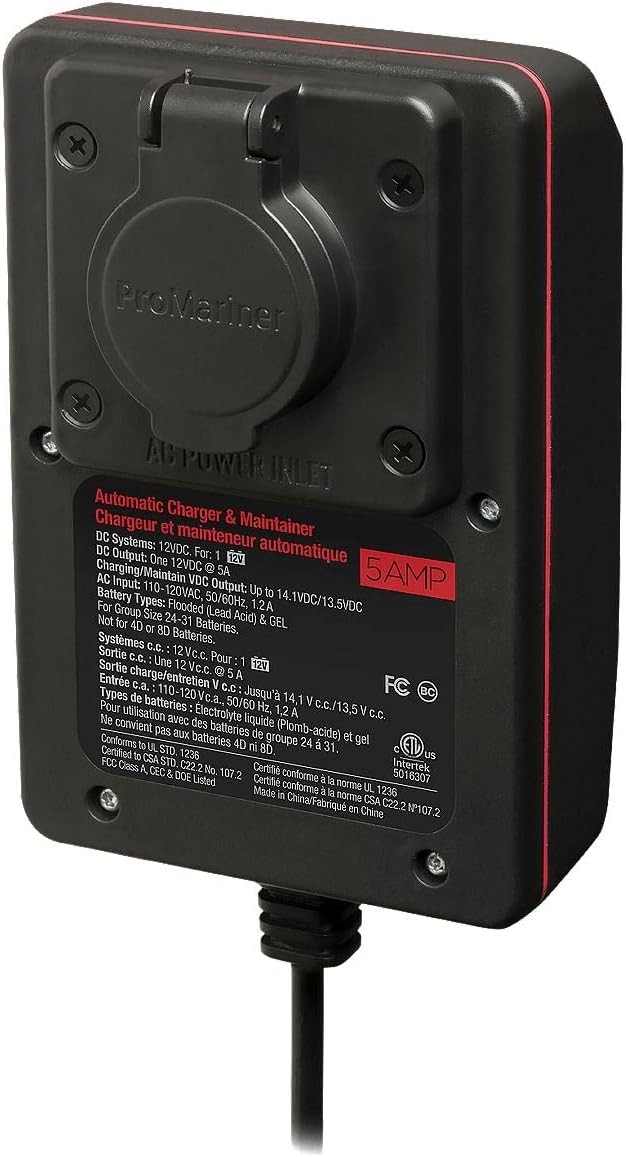 ProMariner 24105 ProTechOne Digital Series 5 Amp Fully Automatic Black 