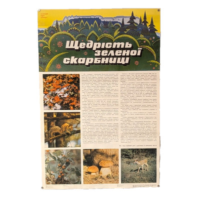 The forest is our green friend, take care of it! - ussr original big size poster