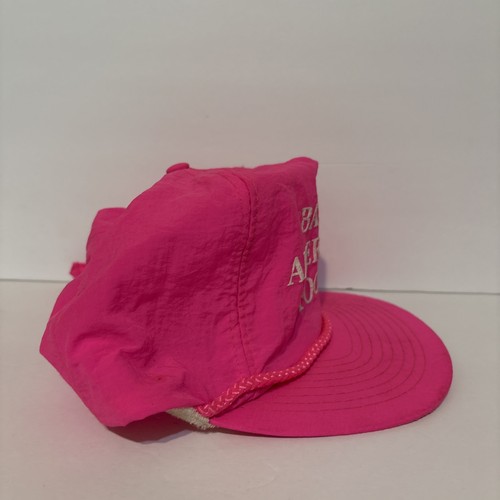 Vintage Basic American Foods Neon Pink Adjustable Hat Nylon - Afbeelding 6 van 12