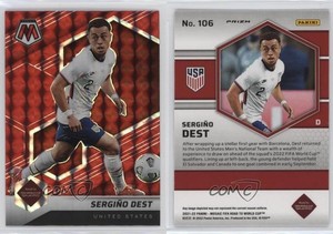 2021-22 Panini Mosaic FIFA Road to World Cup Red Mosaic Prizm Sergino Dest #106