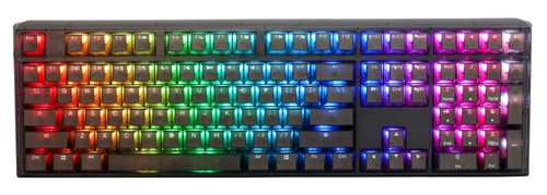 Ducky One 3 Aura Mechanical Keyboard, Cherry MX Silver, RGB, Clear Black / Me...