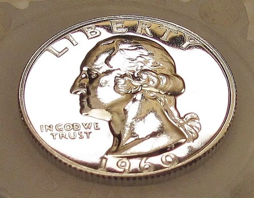 1960 Choice  Proof Quarter 90% Silver  Blazing Mirrored Surface #117 - 2