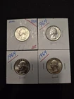 4 Uncirculated Last Year Issue 1964 Silver Washington Quarters