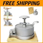 Easy Clean Hamburger Patty Maker: Non-Stick with Spring Plunger Precision