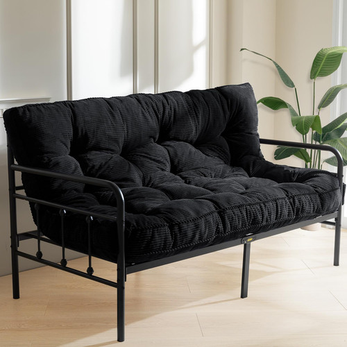 MAXYOYO 6" Futon Mattress Full Size, Tufted Futons Sofa Couch Bed, Extra Thic...