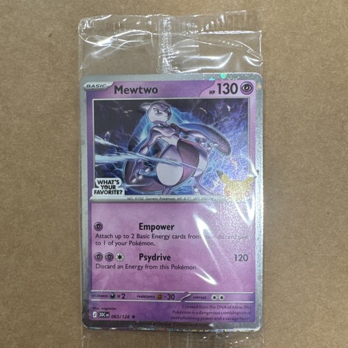 Target Pokemon Collection 2026 Pokémon Mewtwo 063/128 Target Promo 30th Anniversary Sealed ...