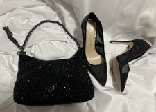 Fancy Set Of Heels Size 7.5 And Hand Bag