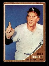 1962 Topps #588 Birdie Tebbetts Braves VG-EX+ *m7