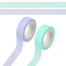 33 Yard Washi Tape, Colored Masking Tape Decorative Stickers, Light Blue/Purple