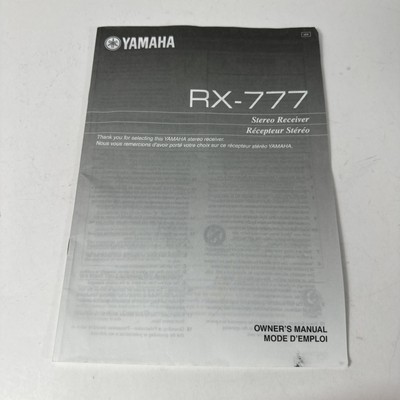 Yamaha RX-777 Receiver Owners Manual Original OEM Paperback (Manual Only)