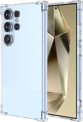 Crystal Clear Shockproof TPU Slim Case für Samsung S25/S24/23 Ultra Bumper Cover