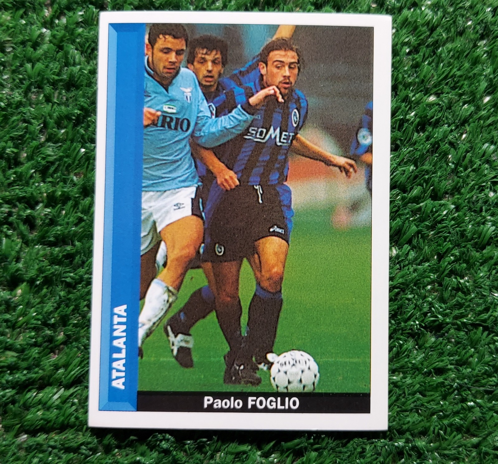 FIGURINA PIANETA CALCIO 96/97 DS ATALANTA N°12 FOGLIO STICKER 1997 ⚽️