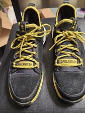 Adidas Oaklandish Men's Sz 8.5  X Adidas Lillard 1 Black Basketball Shoe Sneaker