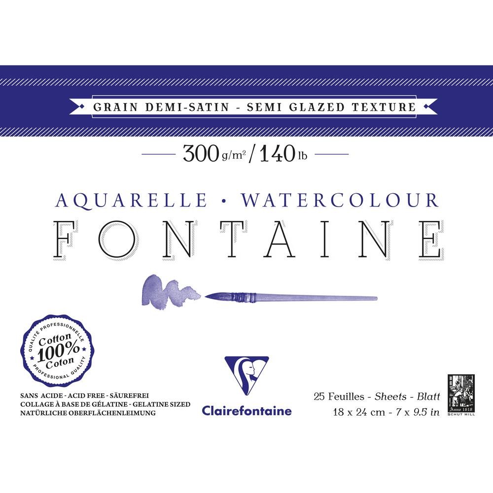 Bloc aquarelle 18x24cm Clairefontaine Fontaine pour peindre en extérieur
