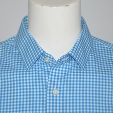 BANANA REPUBLIC Grant Slim Fit Non Iron Stretch Cotton Dress Shirt Sz L 16.5