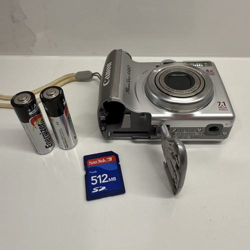 Canon PowerShot A560 Compact Digital Camera Auto Focus PC1229 W/ Case, SD, Batts - Picture 11 of 15