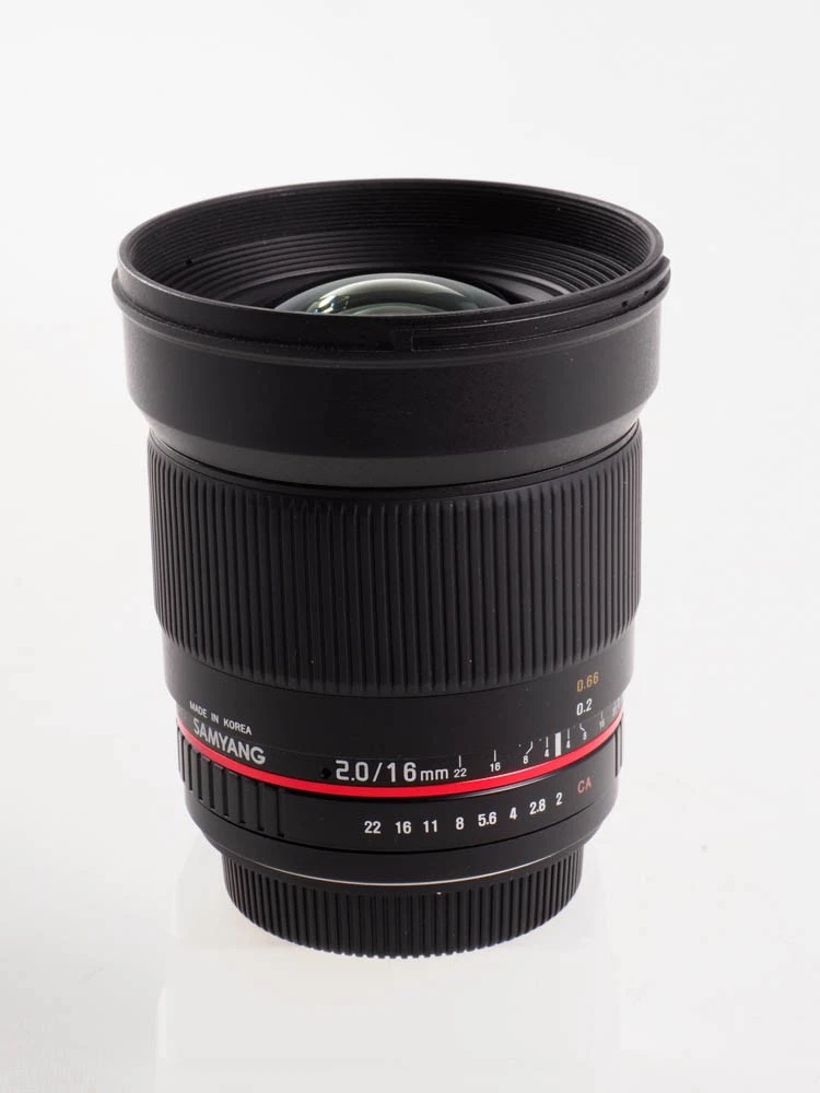 Samyang 7456 20/1.9 Lens Video DSLR Canon EF Manual Focus Video Lens 0.8 Sprocket Gear, Wide Angle Lens Black
