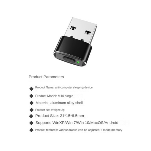 -Souris Jiggler USB Souris-Mover Prend en charge les mouvements virtuels de la souris avec plus6643 - Photo 9/10