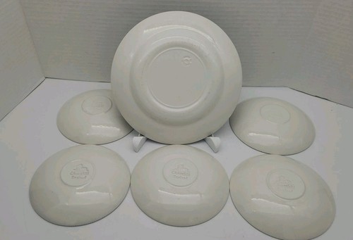 Lot 5 Churchill Blue Willow Saucers England And Bread Plate - Picture 2 of 7