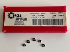 CIRCLE CARBIDE BORING BAR INSERTS CDCD-51-CM1 EXCELLENT GRADE SHOWN 5 INSERTS.