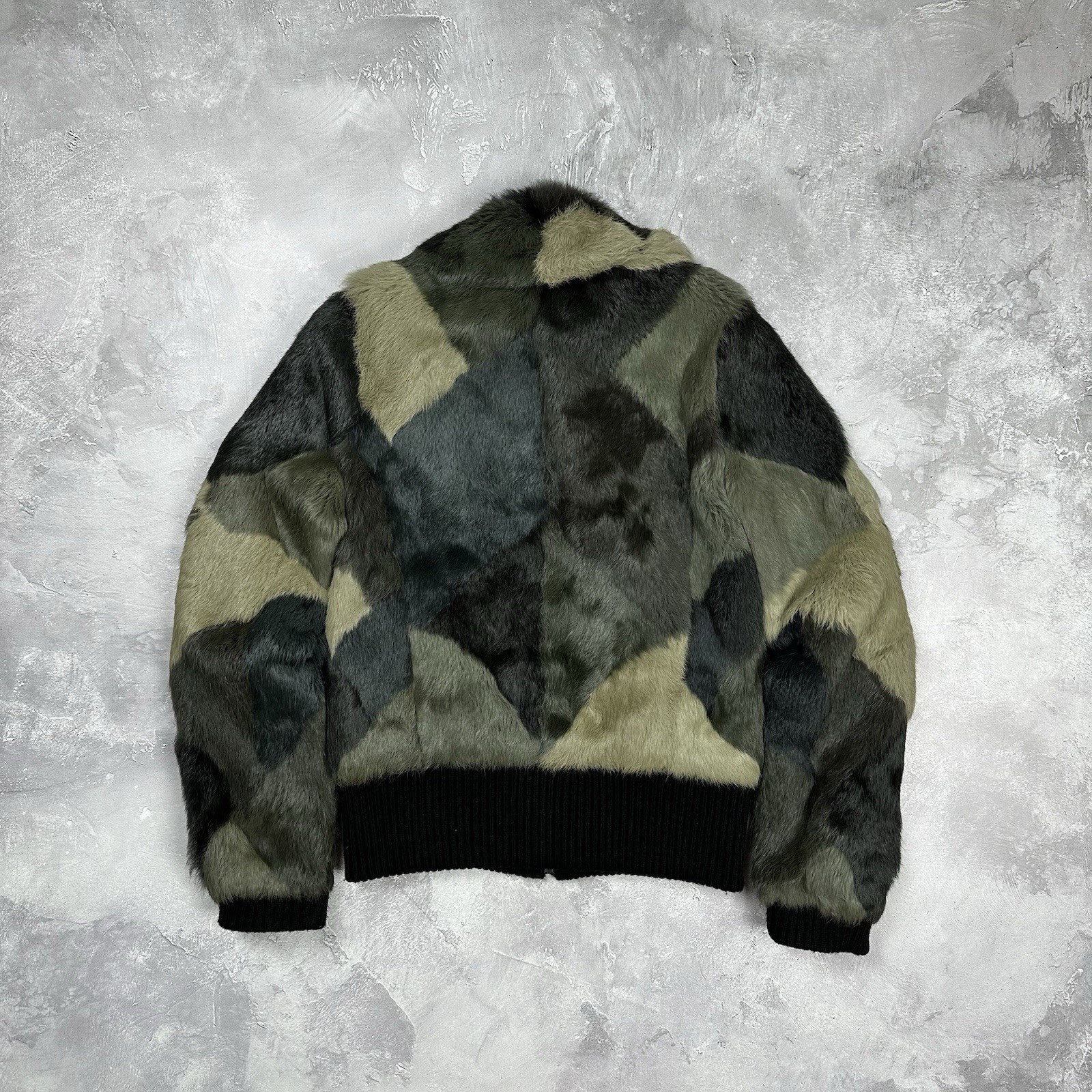 JOSEPH Roxeth Patchwork Rabbit Fur Bomber Jacket … - image 10