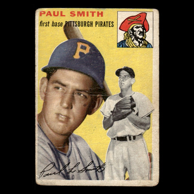 Paul Smith #11 1954 Topps (damage) Pittsburgh Pirates Baseball Card MLB Poor