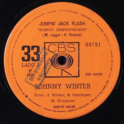JOHNNY WINTER: jumpin' jack flash / good morning little school girl CBS 7''