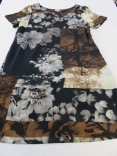 PHASE EIGHT DRESS SUPER SMART HOTCHPOTCH PATTERN OFFICE SLIM FIT DRESS UK 12 -14