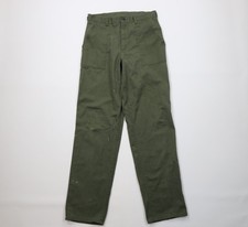 Vtg 60s Sweet Orr Mens 30x32 Distressed Union Made Military Utility Pants Green