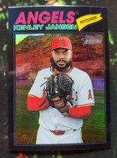 2026 Topps Heritage Chrome Kenley Jansen Black Refractor #d 53/77 - Angels
